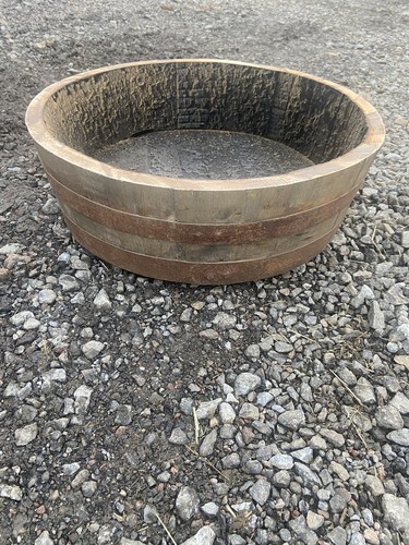 Shallow half whisky barrel - shallow,