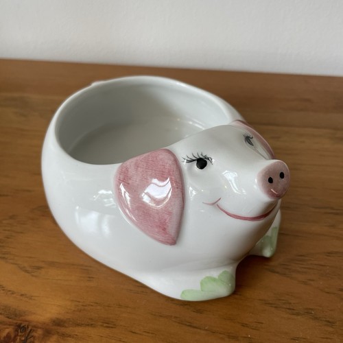 Vintage pig ceramic - pig, trinket