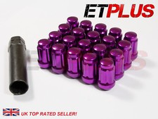 20 x Purple Spline Wheel Nuts M12x1.25 Fits Subaru Impreza Hatch Sti WRX