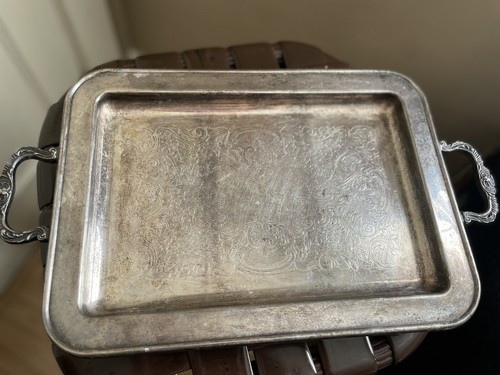 Vtg silver platter - platter, tray