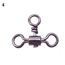 3 x WAY BARREL SWIVELS SEA SHORE BOAT PIER PIKE FISHING RIG LINKS Size 2 / 4 / 8