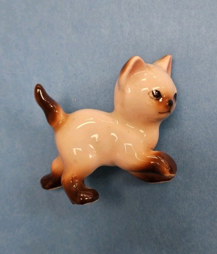 Vintage miniature siamese - vintage, 2"