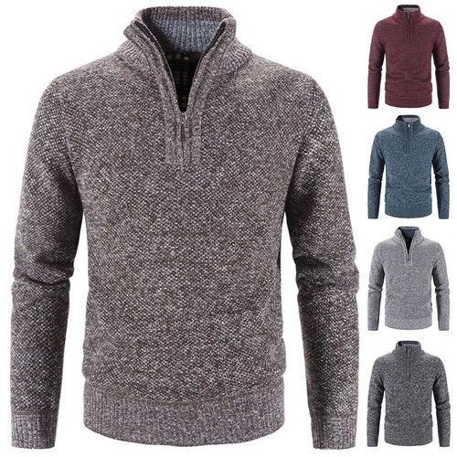 Men warm fleece knitted - men's,