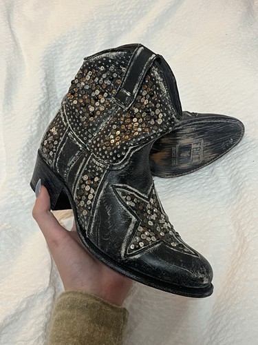Rare studded star frye leather - star,