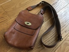 MULBERRY ANTONY VINTAGE BROWN TANNED OAK LEATHER SMALL CROSS-BODY BAG UNISEX