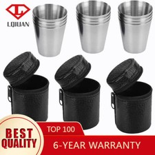 Stainless Steel Shot Cups Metal Shot Glasses 30ml Portable Wine Glass Travel Cup