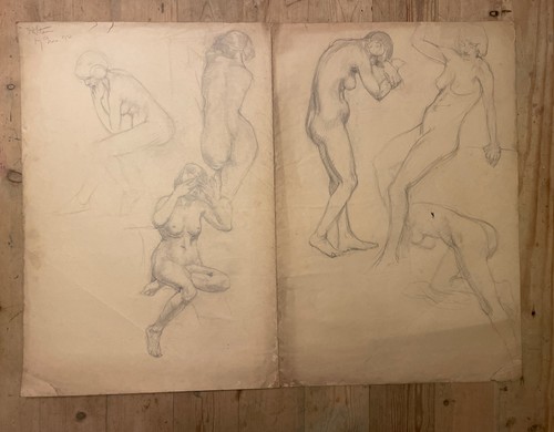 Antique art deco original - art,