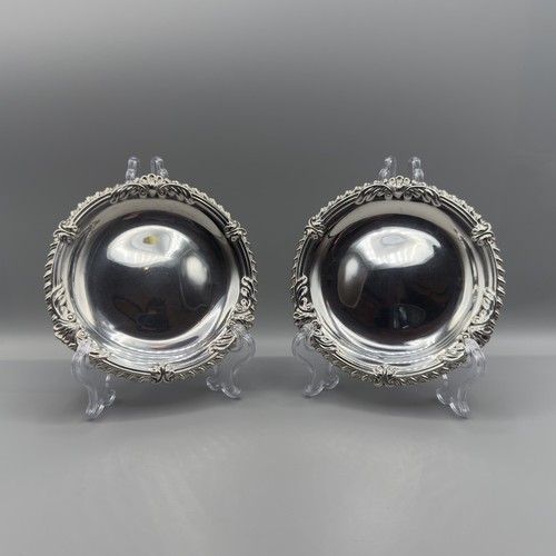 Antique pair silver dishes - of,