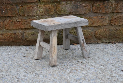 Small vintage wooden - wooden, milking