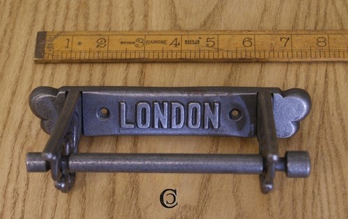 Rustic toilet roll holder cast - toilet,