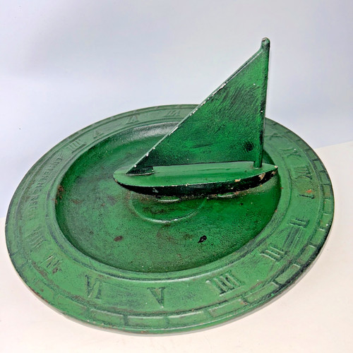 Cast iron sailboat green heavy - sailboat,