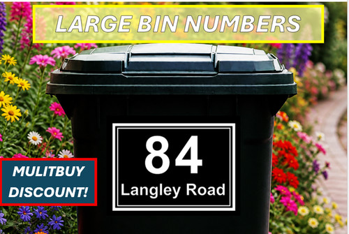 Large wheelie bin number - large,