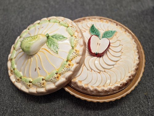 Vintage portuguese ceramic pie - vintage,