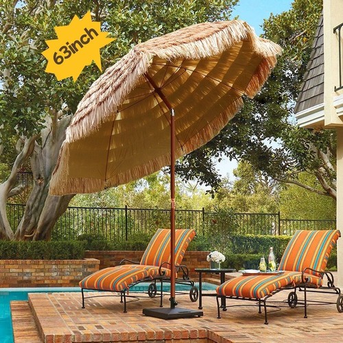 Thatched tiki umbrella - 63",