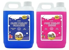 BLUE & PINK CHEMICAL TOILET WC