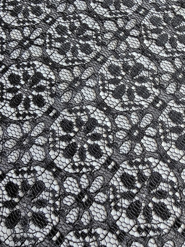 Black guipure lace fabric 5m - black,
