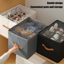 Foldable Shoe Storage Box Grey