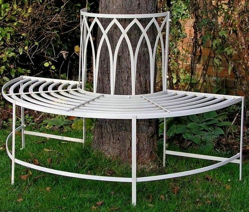 Half round tree seat wrought - half-round,