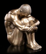 Male nude figure sitting on - male,