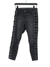 Topshop Women's Jeans W 26 in; L 28 in Black Cotton with Elastane Skinny