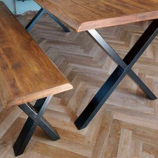 2x Black Industrial Metal X