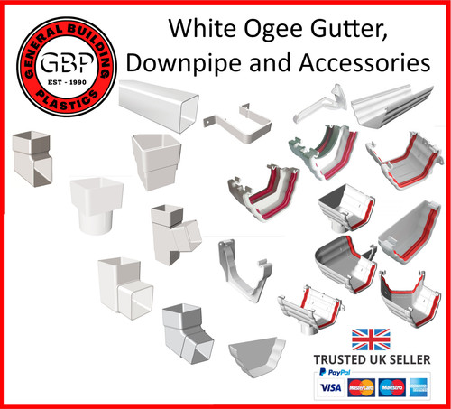 Ogee white gutter 135mm - white,
