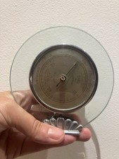 Stunning 1930s Peach Glass Art Deco Desk Barometer Not Working 