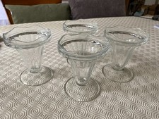 4 x RETRO ICE CREAM SUNDAE GLASSES - KNICKERBOCKER GLORY, ETC