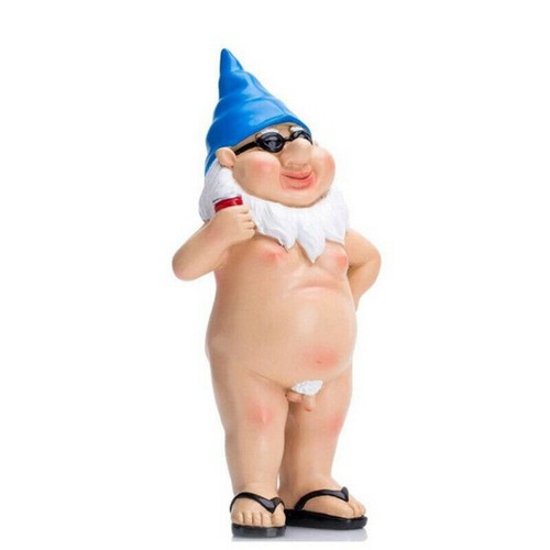 Cheeky funny garden gnome - garden,