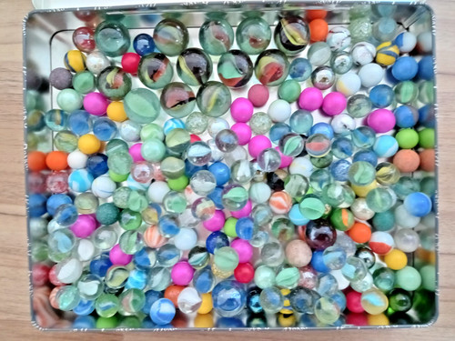Vintage glass marbles large - vintage,