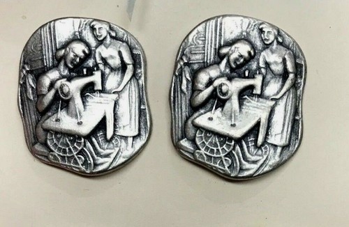 Pewter button shiny - shiny, 1"