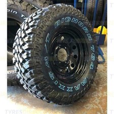 x4 265/65R17 MAXXIS MT764 MUD TYRES ON 17x8 BLACK MODULAR STEEL WHEELS - HILUX