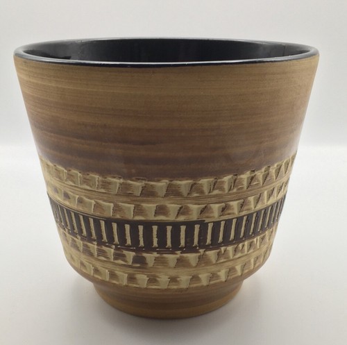 Clinker planter sgraffito west - clinker,
