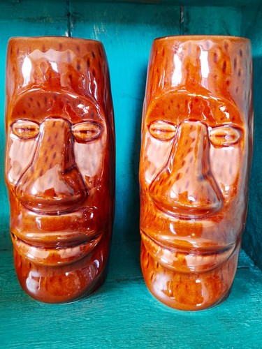 Pair moai tiki - tiki, mugs