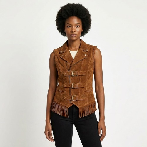 Women brown suede leather - women's,