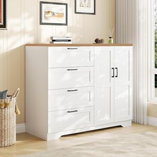 Armoire Wardrobe Closet w/ Drawer Door Hanging Rod Dresser Storage Cabinet