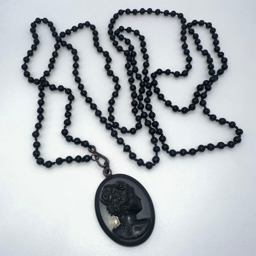 Antique victorian whitby jet - victorian,