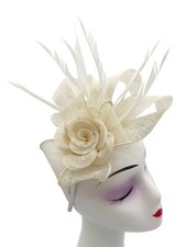 Ladies & Women Wedding Hat Sinamay Fascinator Royal Ascot Races Occasion Clip UK