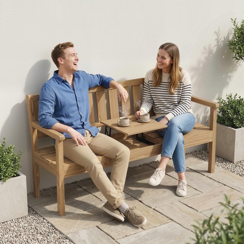 Wooden garden bench - wooden,