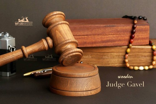 Wooden judge gavel - wooden,