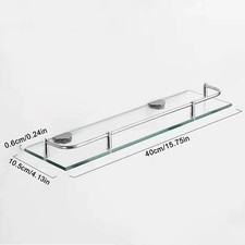 Floating Clear Glass Shelf