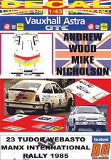 DECAL VAUXHALL ASTRA GTE  A.WOOD MANX INTERNATIONAL R. 1985 9th (06)