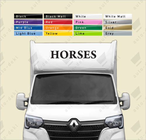Horse box lettering - horse,