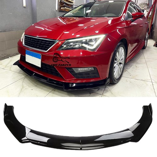 Gloss black front bumper - black,