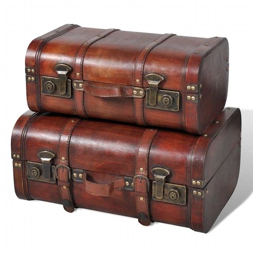 Wooden treasure chest - 2x,