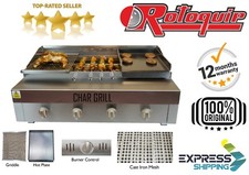 COMMERCIAL CHARGRILL WITH GRIDDLE NATURAL GAS OR LPG CHARCOAL Flame GRILL BBQ