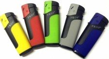 3 x PROF Lighters Full Set Windproof Electronic Jet Gas Refillable ASSORTED