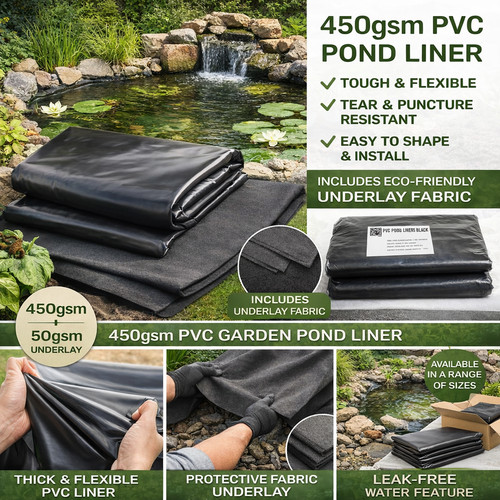 450gsm pvc pond - liner, with