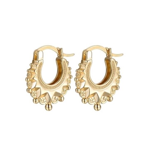 Creole gold earrings gypsy - gold,