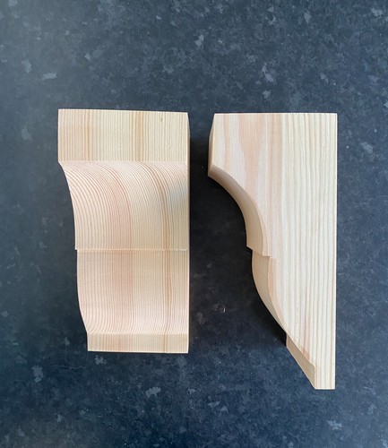Wooden corbels pair shelf - wooden,